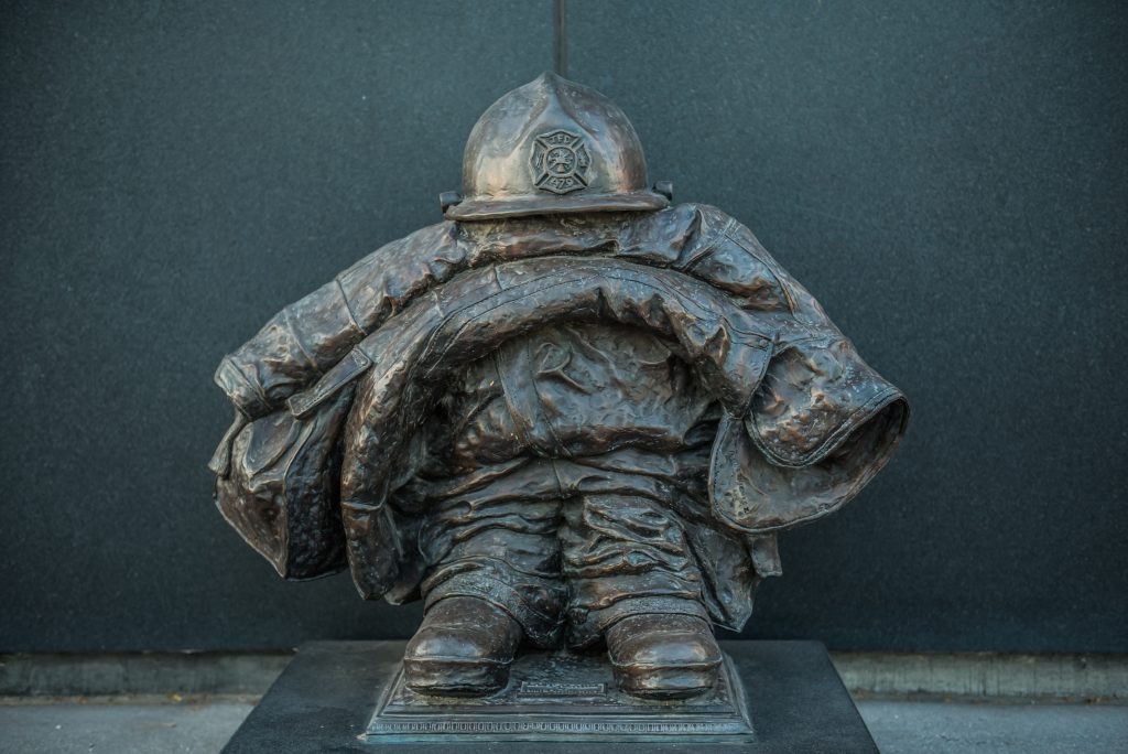 Bronze Last Alarm Sculptures in Tucson Firefighter Memorial by Paul Olesniewicz