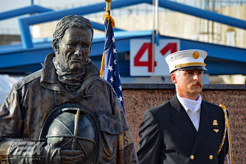 Texas A&M Lifesize First Responder Memorial Bronze Sculpture